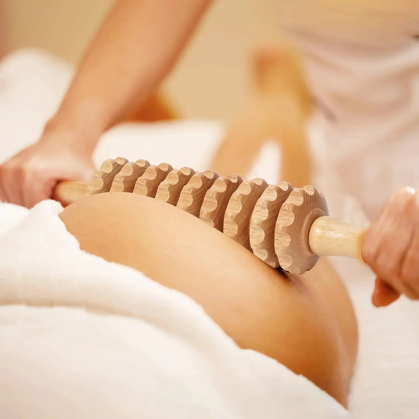 3 Piece Wooden Massage Roller Set | 12 And 9 Roller Stick | For Hands And Feet