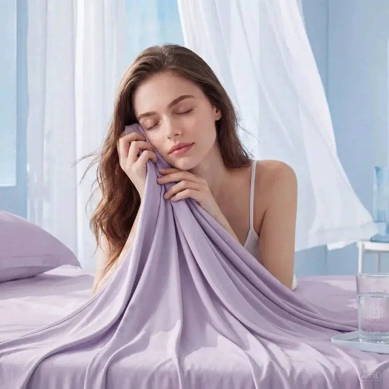 Solid Polyester Bed Sheet | 300 Thread Count | Moisture Absorbing Breathable
