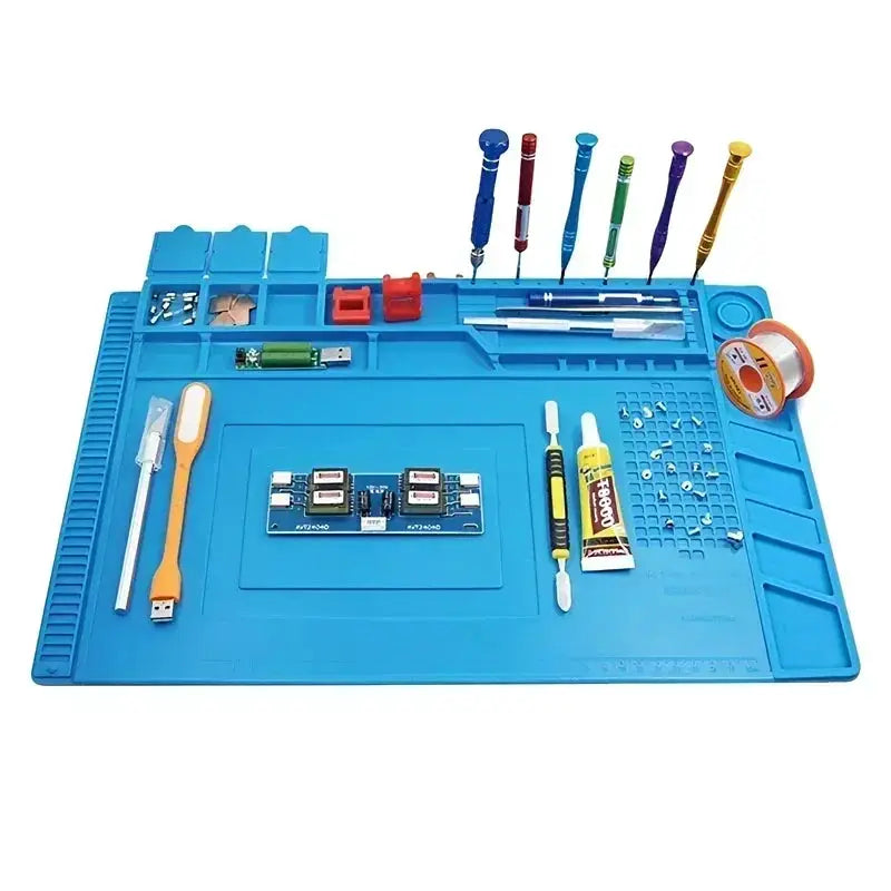 Magnetic Mat Silicone Repair Mat Circuit Board Soldering Pad Heat Resistant 932°F Anti-Static for ESD Iron Phone Repair from PriceLows™