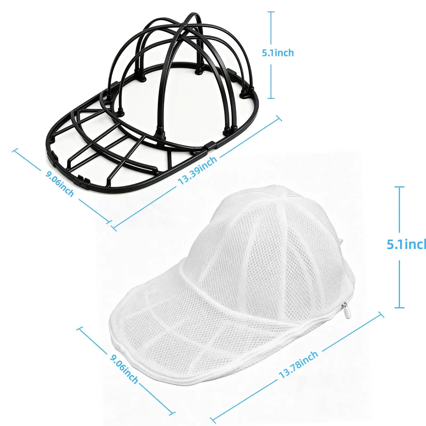 Hat Washing Cage | 2 Layer Poly Mesh | Anti Deformation | Machine Washable