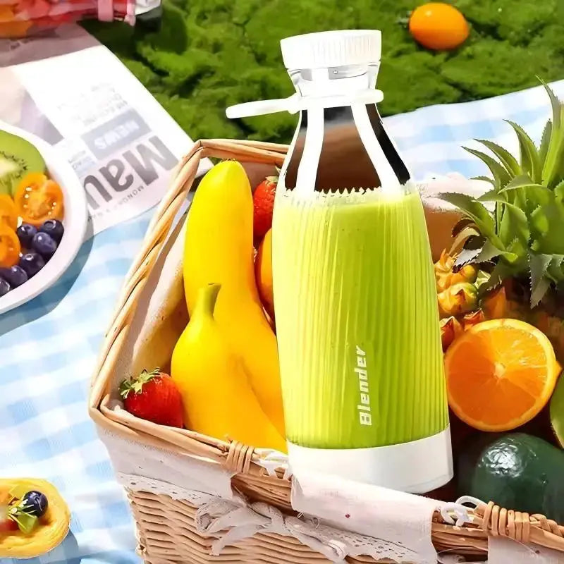 2026New 500ml Rechargeable Portable Juicer, Ice Cream Electric Juicer, Mini Glass Juice Bottle With Stainless Steel Blade from PriceLows™