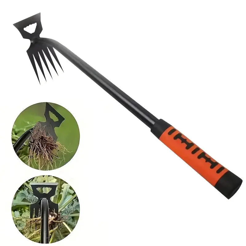 2 In 1 Garden Weeding Rake | Carbon Steel | 5 6 11 Teeth