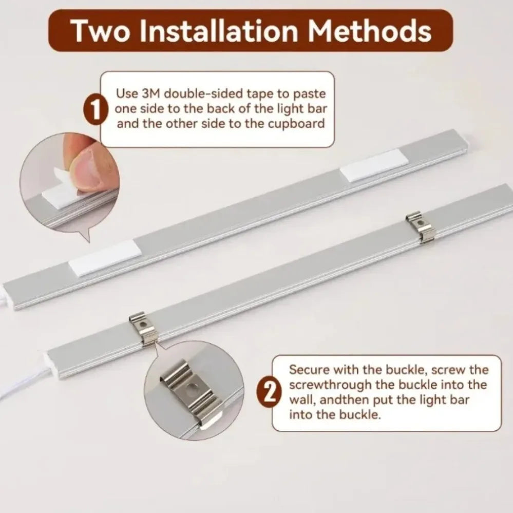 LED Under Cabinet Light | Dimmable | Touch Control USB Powered | 1-6 Pack