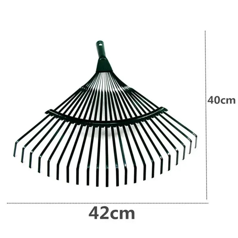 Garden Rake | 22-Tooth Metal Head | Heavy Duty Potting Tool