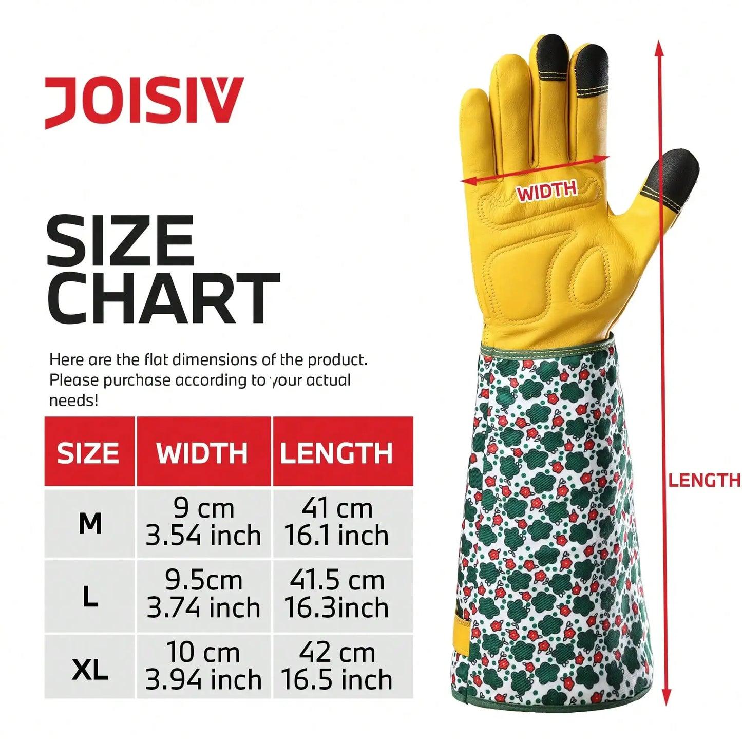 1 Pair Women's Long Garden Gloves – Fashionable Rose Gardening Gloves, Thorn Resistant, Durable & Comfortable Protective Gloves For Pruning, Planting, Outdoor Work, Flower Care from PriceLows™