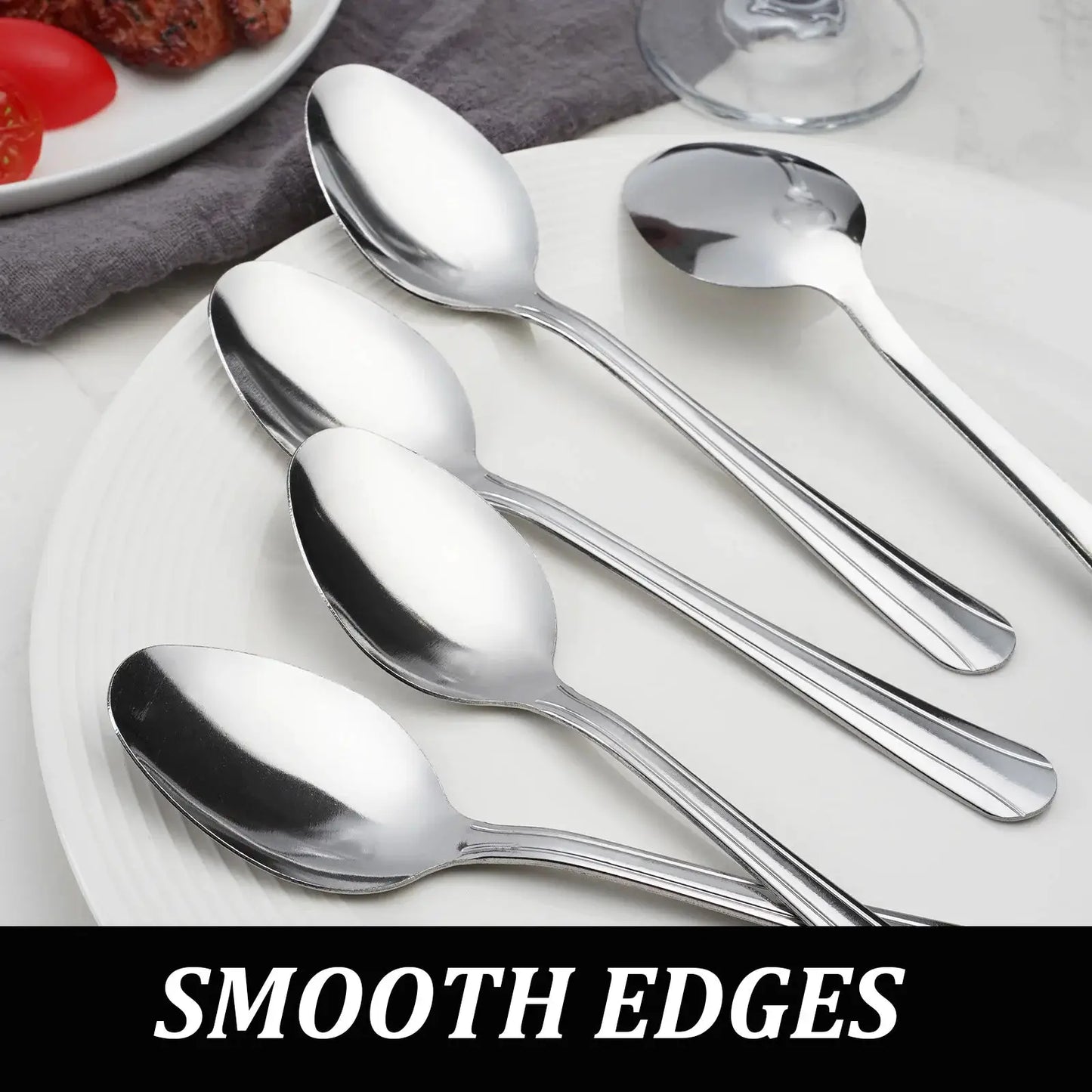 KOOMADE 16/36/60Pcs Stainless Steel Flatware Set, Mirror Polished Knives Forks Spoons, Dishwasher Safe for Home Holiday Dinner Gift from PriceLows™