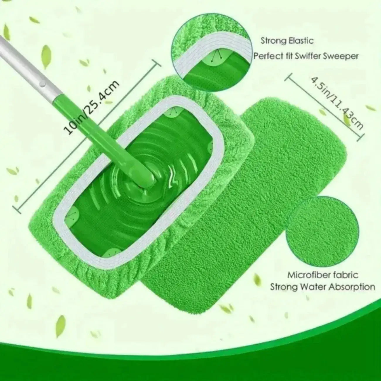 Eco-Friendly Mop Cover Set – 6-Pack Washable Flat Mop Pads for Dusting, Wet Mopping & Pet Hair Pickup, Reusable Alternative to from PriceLows™