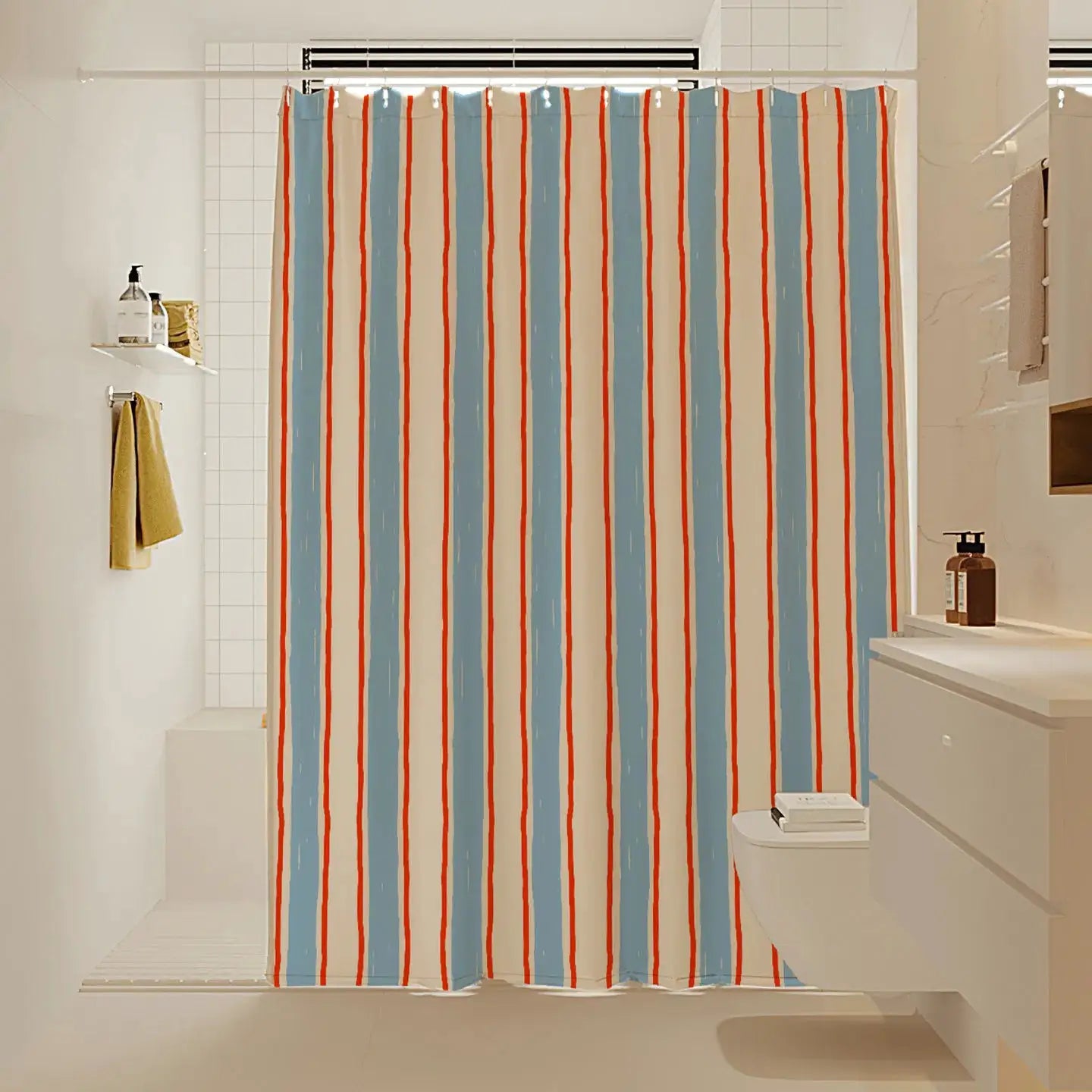 VIKAMA bathroom shower curtain blocking curtain, bath shower dry and wet separation, waterproof and mildew-proof Decor from PriceLows™