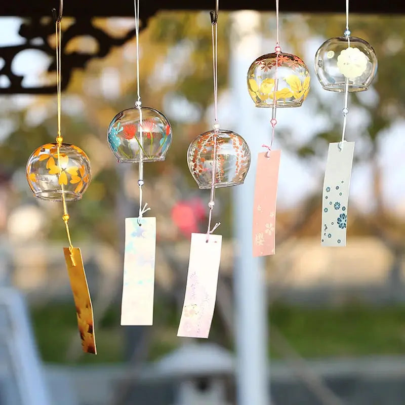 Japanese Windchime Huling Landscape Bell Glass Crystal Bell Wind Hanging Ornament Garden Landscape Japanese Wind Bell Decor 후우링 from PriceLows™