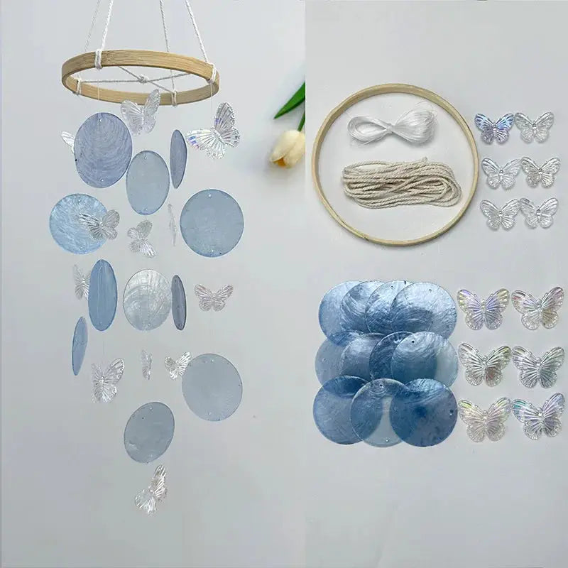 Butterfly Seashell Wind Chimes Garden Outdoor Indoor DIY Hanging Dream Catchers Kids Room Nursery Decoration Home Bedroom Decor from PriceLows™