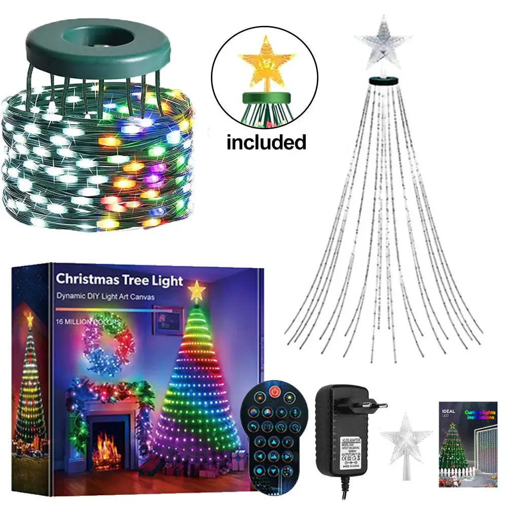 Smart Christmas Tree Lights | 400 Led Bulbs | Addressable Control | Top Star