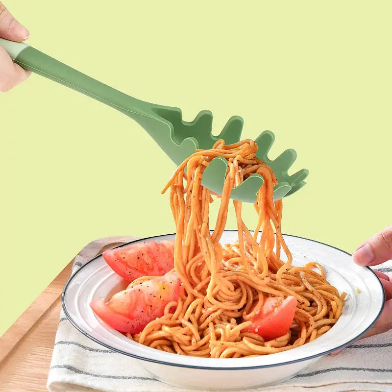 6-Piece Silicone Kitchen Utensil Set: Chinese Spatula, Soup Ladle, Slotted Turner, Pasta Spoon, Salad & Honey Scrapers for Non-S from PriceLows™