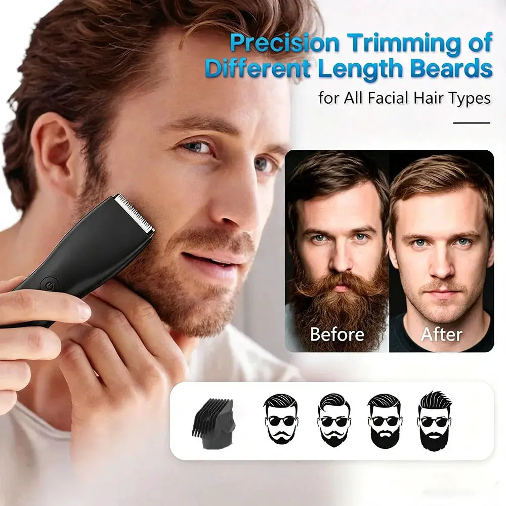 Electric Body Hair Trimmer | Waterproof Design | Type-C Recharge | Unisex Use