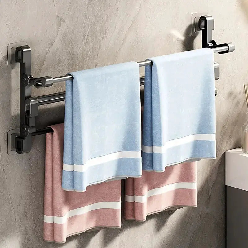 Bathroom Seamless Slip Simple Shoe Rack Wall-mounted bathroom Multifunctional storage rack Folding storage rack from PriceLows™