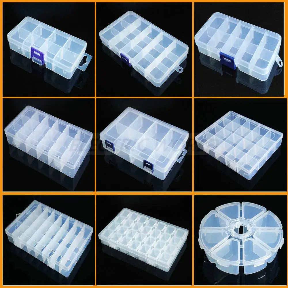 Transparent Plastic box Screw Compartment Box Jewelry Earring Display Case Container Clear Terminal Organizer Tool Storage boxes from PriceLows™