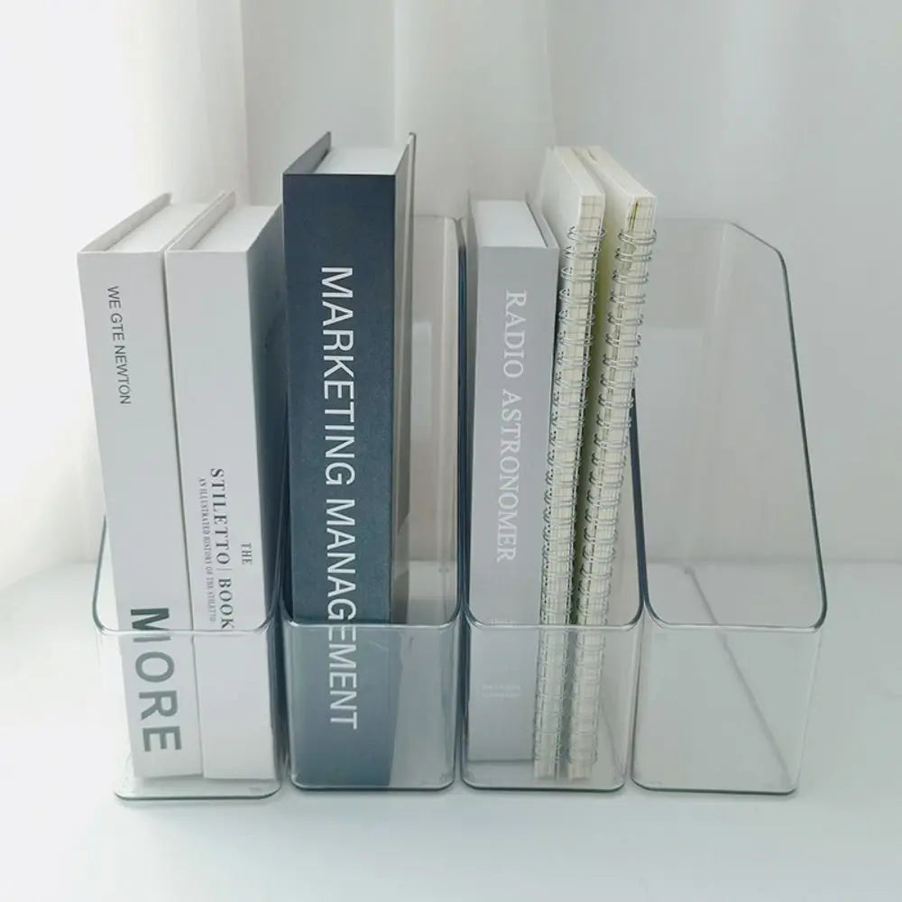 File Folder Holder | Transparent PET | Vertical File Organizer | 22.2 X 22.2 X 8 CM