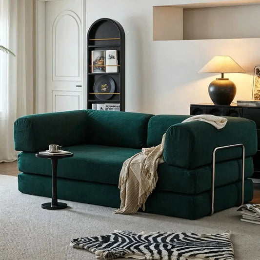 Upgrad 180cm 200cm Compression Folding Sofa Bed Modular Floor Sofa with Backrest 3-Seater Fold Out Couch Bed with Pillows Big from PriceLows™