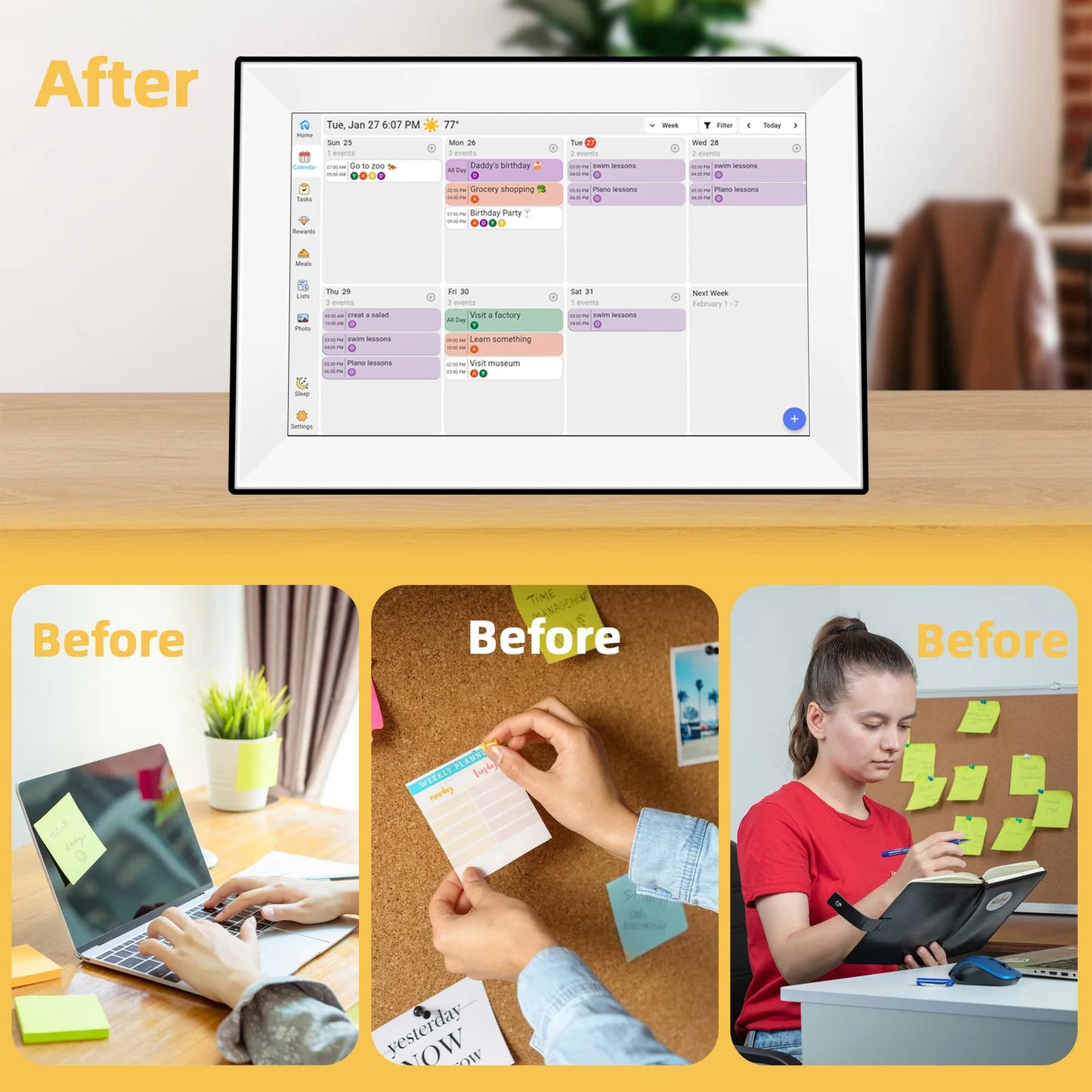 Digital Photo Frame | 10.1 Inch Touch Screen | 1280x800 Display | 32 GB Built-In