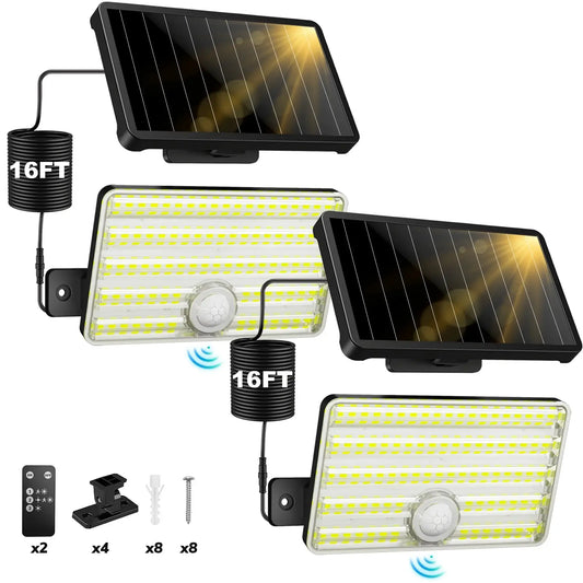 SZRSTH IP65 Waterproof Solar Outdoor Light-LED Motion Sensor Light with Remote Control Waterproof Security Flood Light for Porch from PriceLows™