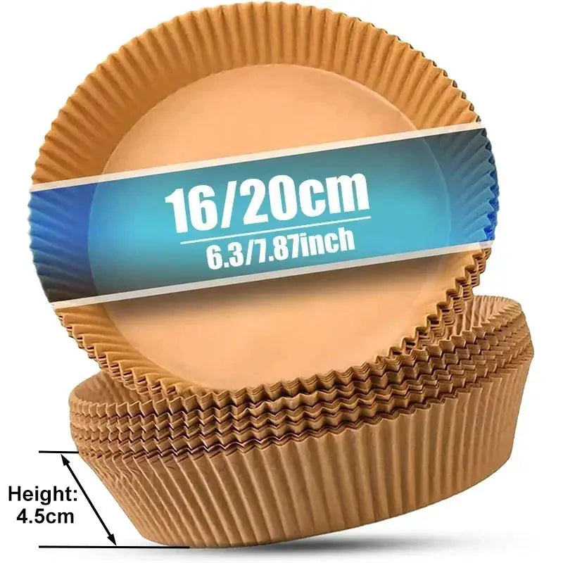 Air Fryer Paper | Round Shape | Disposable Nonstick Liners | Oil Absorbing