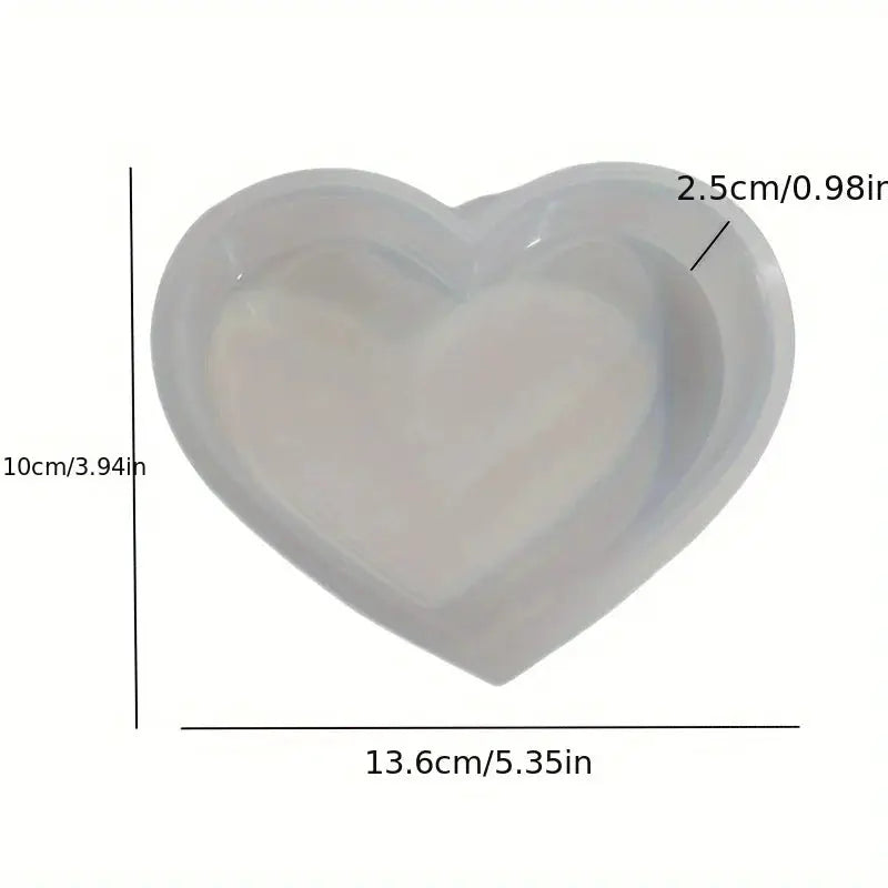 Heart Shape Resin Clay Concrete Mold | 3 Pack Silicone Jewelry Crafts