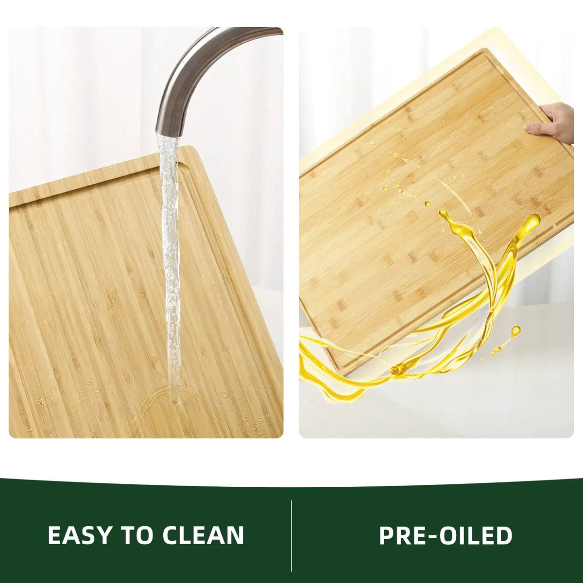 Extra Large Wood Fiber Cutting Board 24x16 Inch, Thick and Durable Eco Friendly | Wood | Home Use | Home