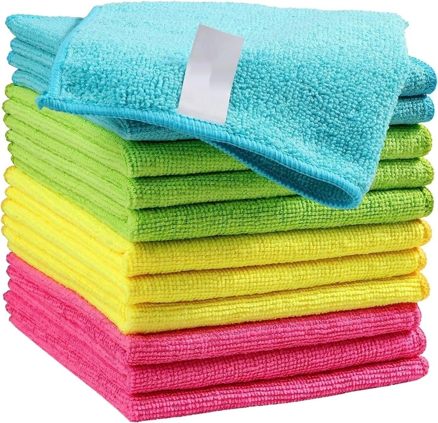 Microfiber Cleaning Cloths | 12 Pack | 4 Color Assortment | 11.5 By 11.5 Inches