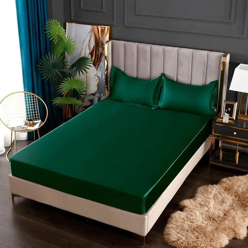 Satin Fitted Sheet | 35cm Deep Pocket | Elastic Hem | 140x200 King