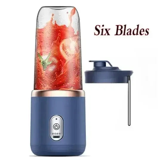 Portable Fruit Juice Blenders Summer Personal Electric Mini Bottle Home USB 6 Blades Juicer Cup Machine For Kitchen from PriceLows™