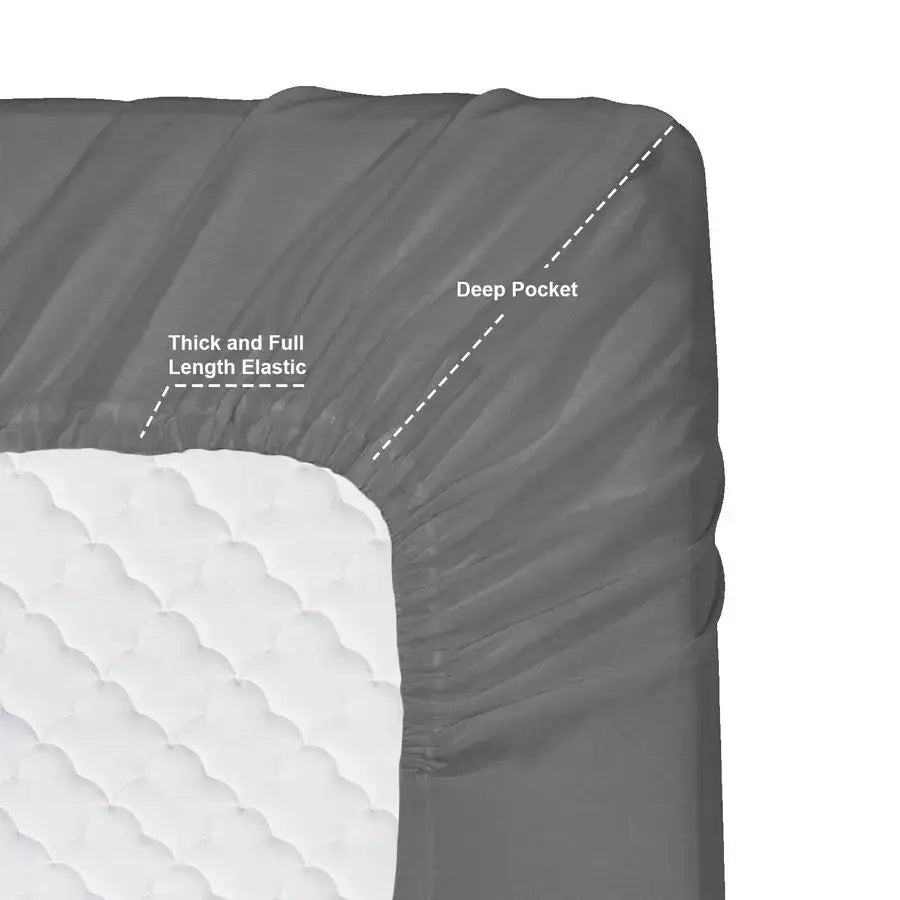 Extra Deep Pocket Queen Sheets Sets Fits Mattress 1824 Inches Deep Extra Deep Pocket Sheets 6 Piece Queen Size Grey from PriceLows™