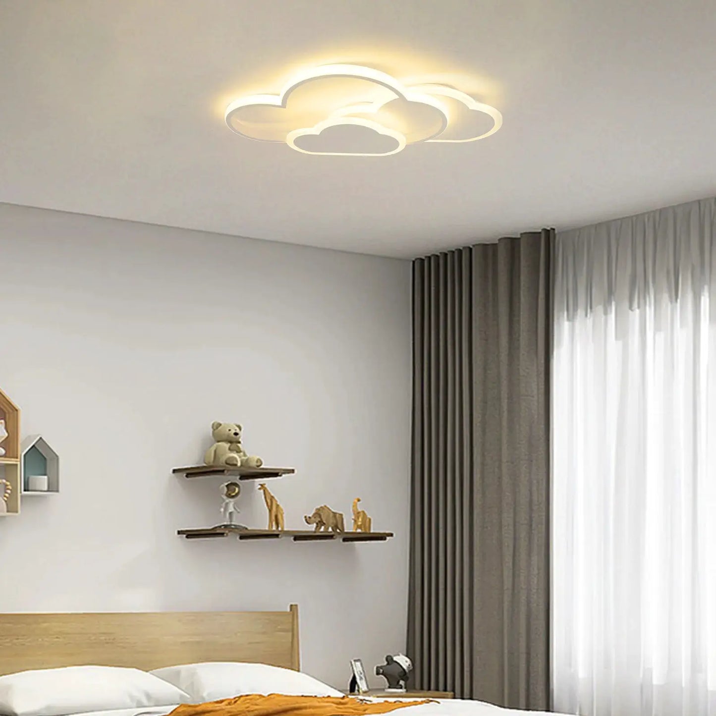 Cloud LED Ceiling Lamp 22" Modern Minimalist Lighting 52cm for Living Room Children's Room Bedroom from PriceLows™