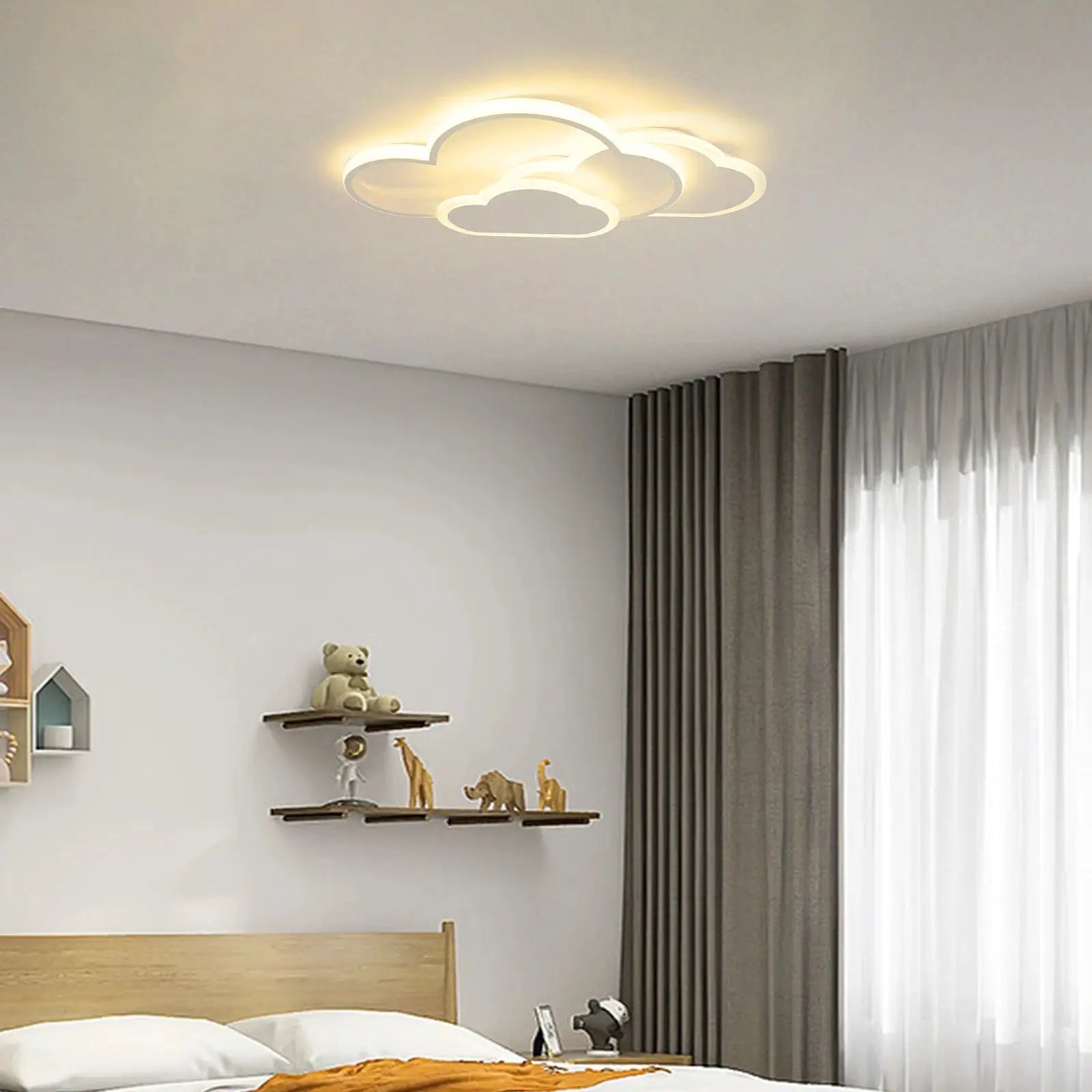 Cloud LED Ceiling Lamp 22" Modern Minimalist Lighting 52cm for Living Room Children's Room Bedroom from PriceLows™
