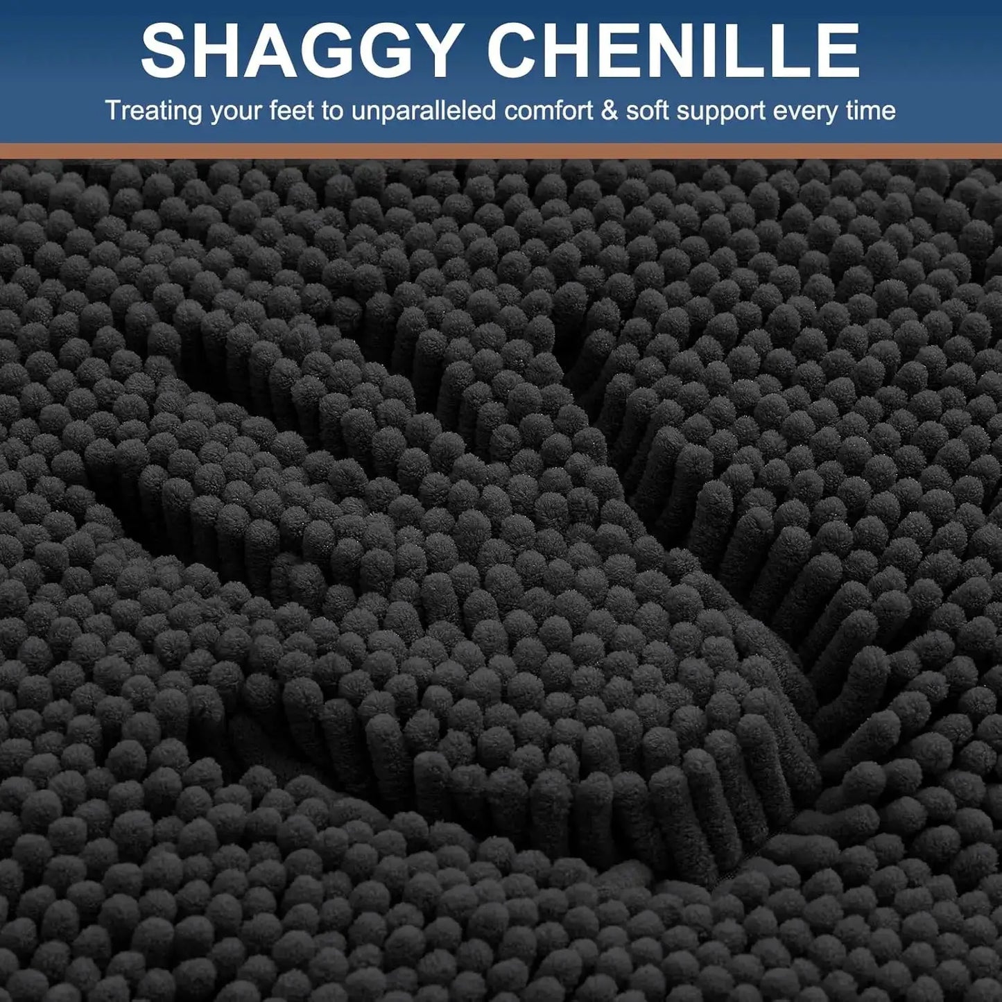 Bathroom Rugs Sets 2 Piece, Soft Absorbent Chenille Machine Washable Non Slip Shaggy Bath Rug Set for Tub, Shower, and F from PriceLows™