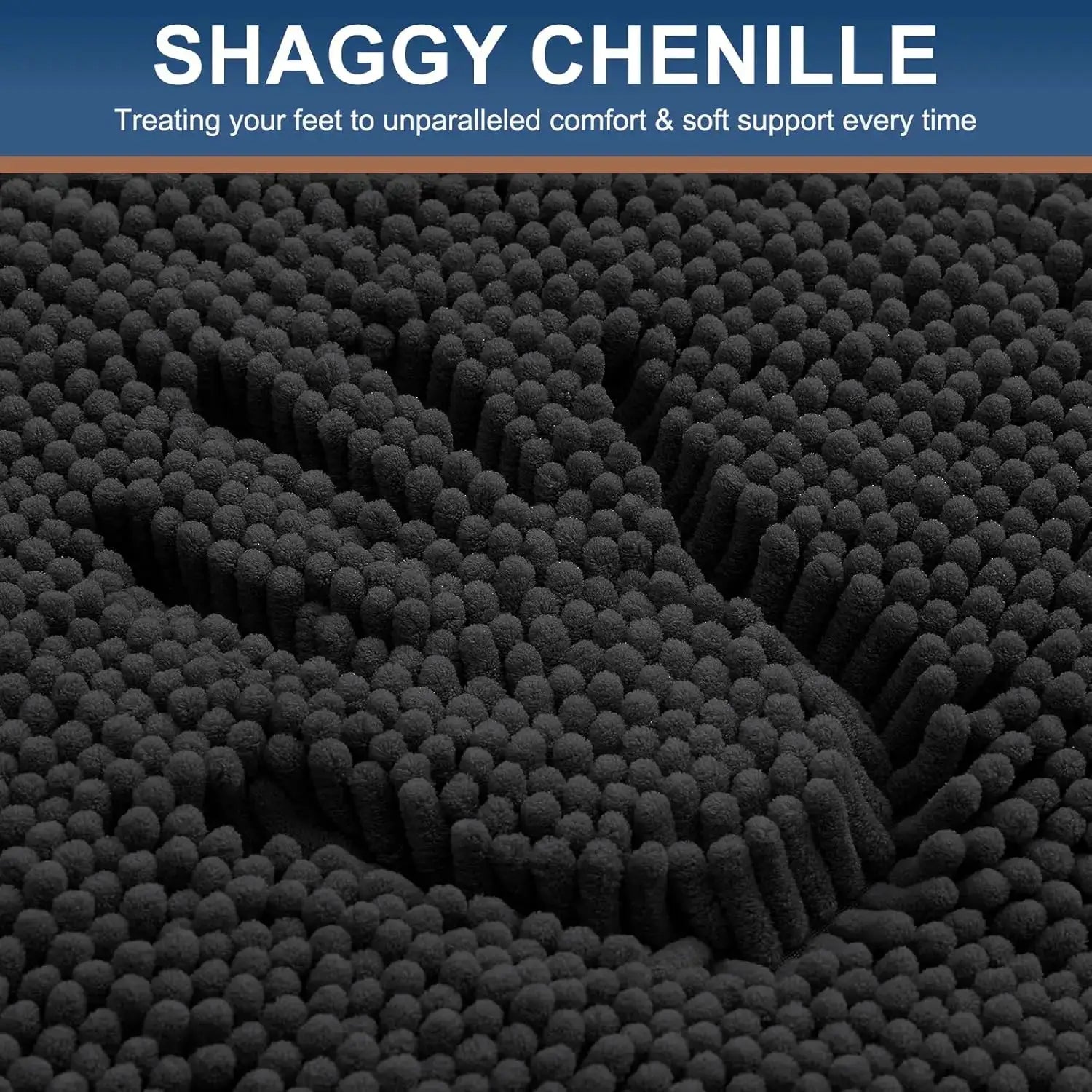 Bathroom Rugs Sets 2 Piece, Soft Absorbent Chenille Machine Washable Non Slip Shaggy Bath Rug Set for Tub, Shower, and F from PriceLows™