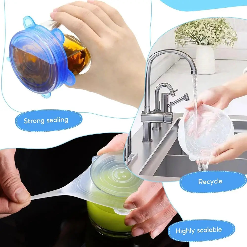 Silicone Stretch Lids | Food Grade | Reusable | Assorted Bowl Sizes