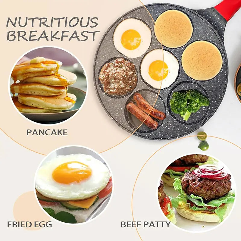 Mini Pancake Pan | 7-Cup Capacity | Aluminum Alloy Nonstick | One Size