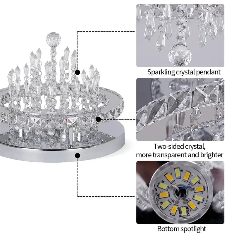 Modern K9 Luxury Crystal Ceiling Lamp Smart Led Living Dining Room Pendant Light Chandelier Remote Control Hanging Decor Luminai from PriceLows™
