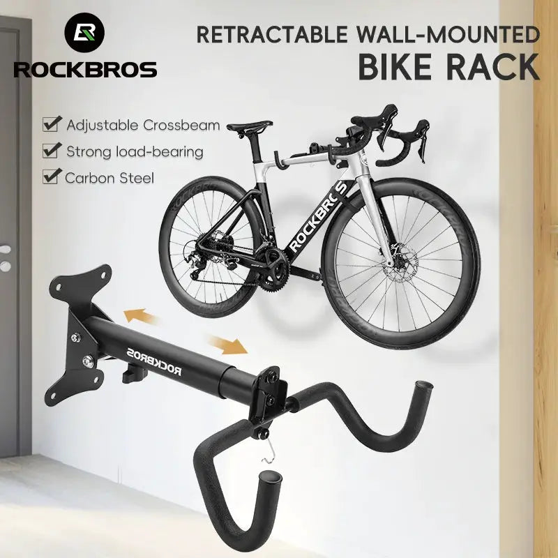 ROCKBROS Bike Rack Wall Mount Garage Home Adjustable Bicyle Rack Horizontal Bike Hook Thickened Reinforced MTB Road Bike Holder from PriceLows™