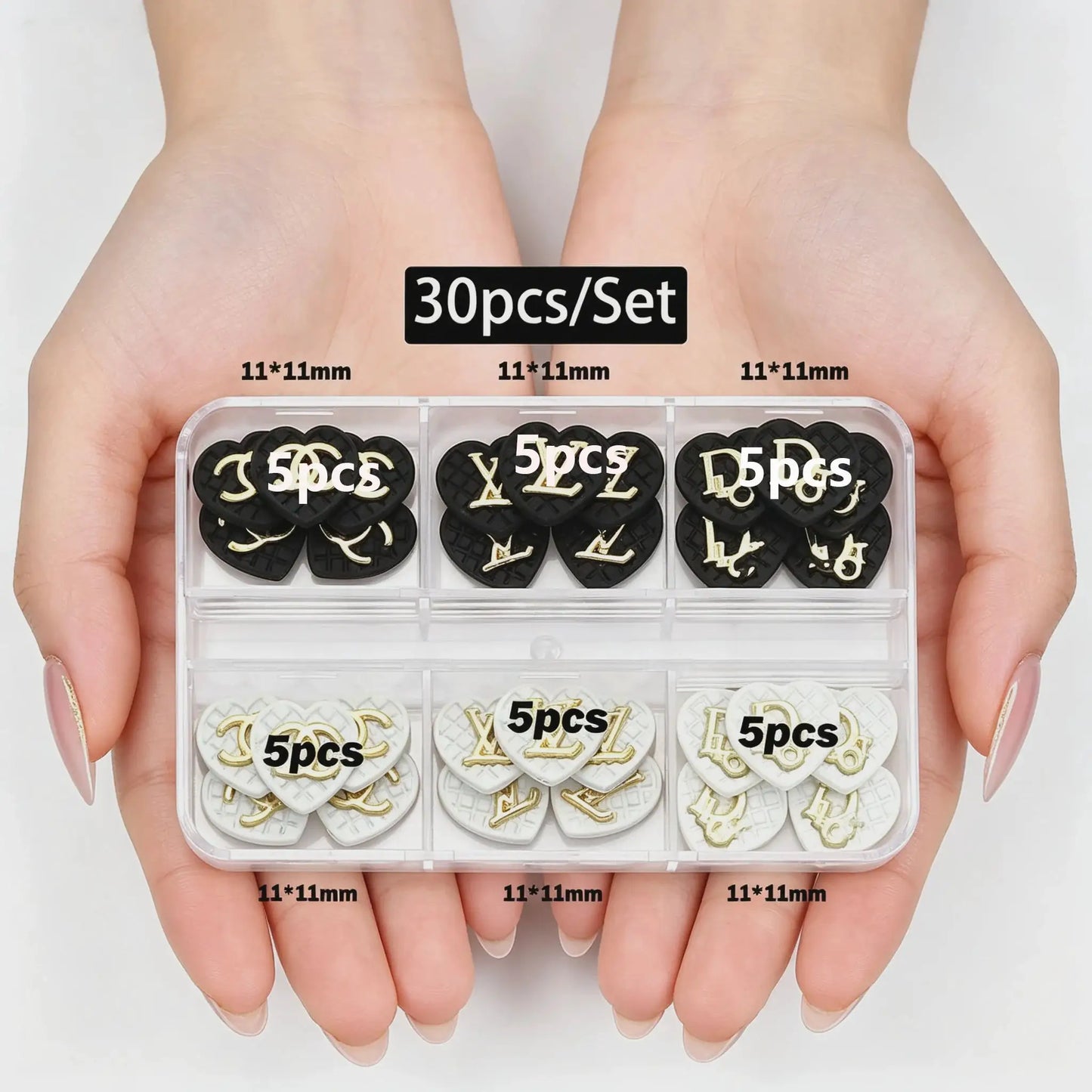 30/60pcs/Box 3D Luxury Metal Nail Art Decorations Alloy Shiny Rhinestones Pearl Gems Zircon Diamond Charms DIY Nail Accessories from PriceLows™