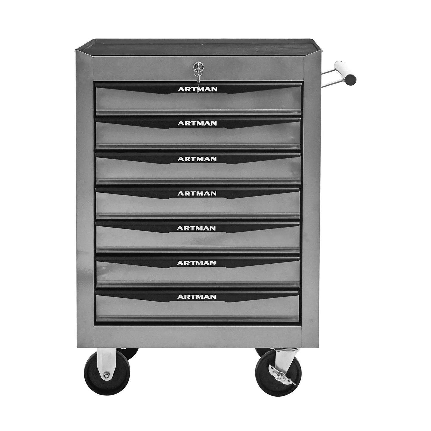 7 Drawer Rolling Tool Box Hardware Storage Tool Cabinet, Heavy Duty Steel Metal Cart, Lockable, Shop Garage NEW,black and silver from PriceLows™