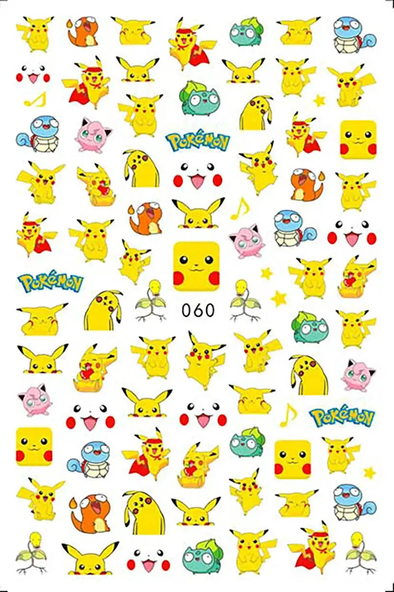 1PCS Cartoon Kawaii Pokémon Nail Stickers 3D Sanrio Hello Kitty Stickers For Nails Nails Accesories Anime Kuromi Nail Supplies from PriceLows™