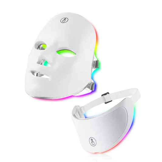 7 Colors Led Facial Mask With Neck Red Light Therapy Mask For Skin Tightening Lifting Anti-aging Bio-Light Beauty Whitening Home from PriceLows™