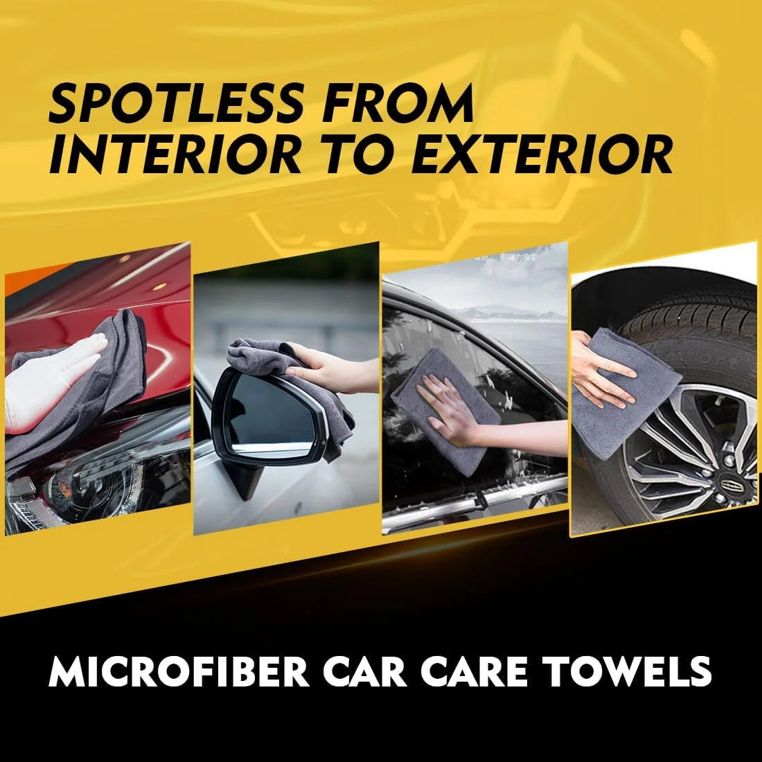 Microfiber Cleaning Cloths | Size 12.5 x 12.5 Inch | 12 Pack Grey | Streak Free