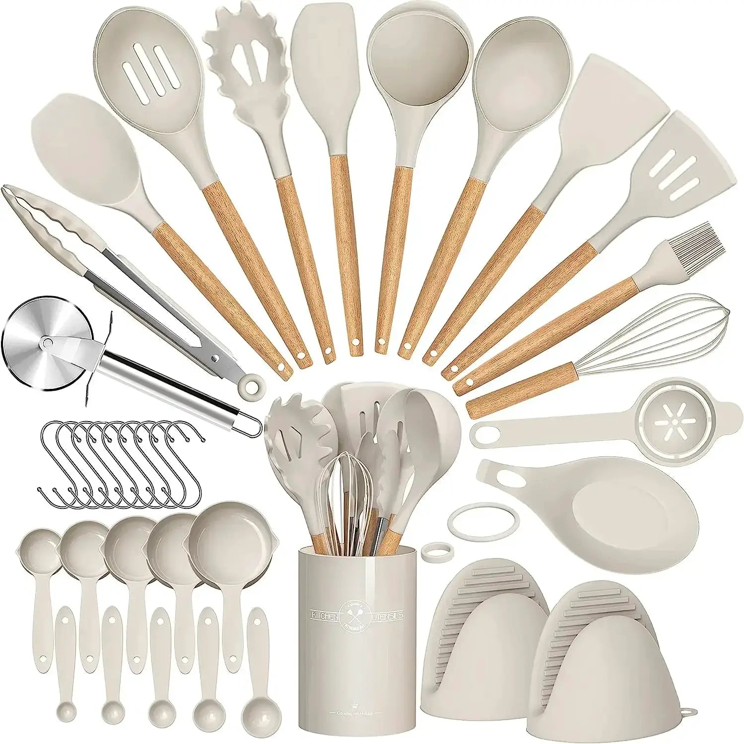 36pcs silicone utensil cooking set with holder from PriceLows™