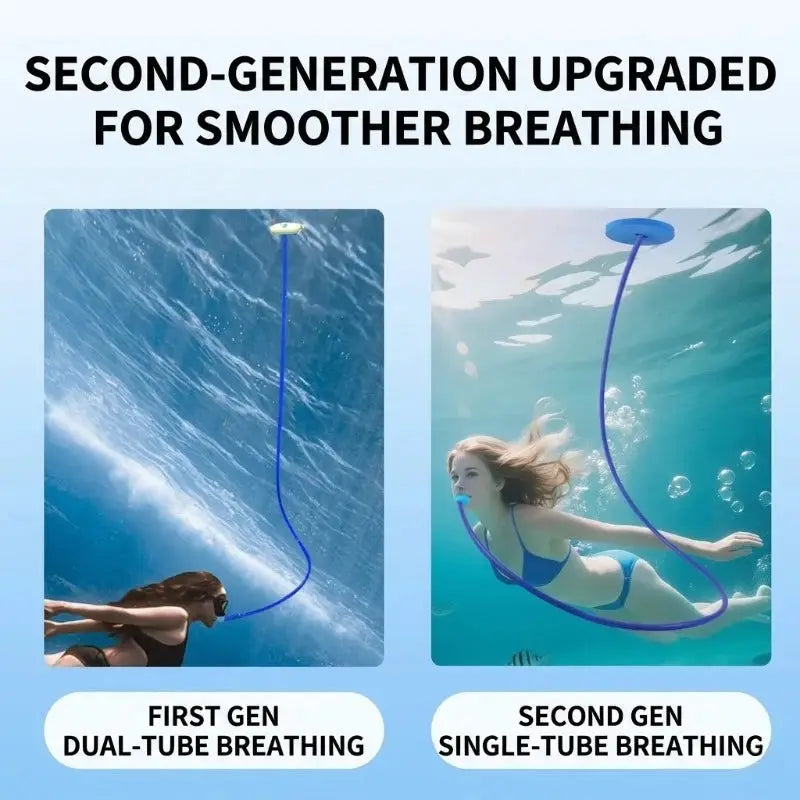 1/ 2/3/4m Snorkel Snorkeling Full Dry Breathing Tube Anti Choking Diving Equipment Scuba Gear Swimming Training Foldable Design from PriceLows™
