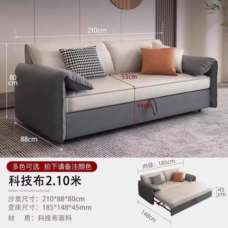 Living Room Sofa | Light Blue Gray | High Back Bubble Design | One Size