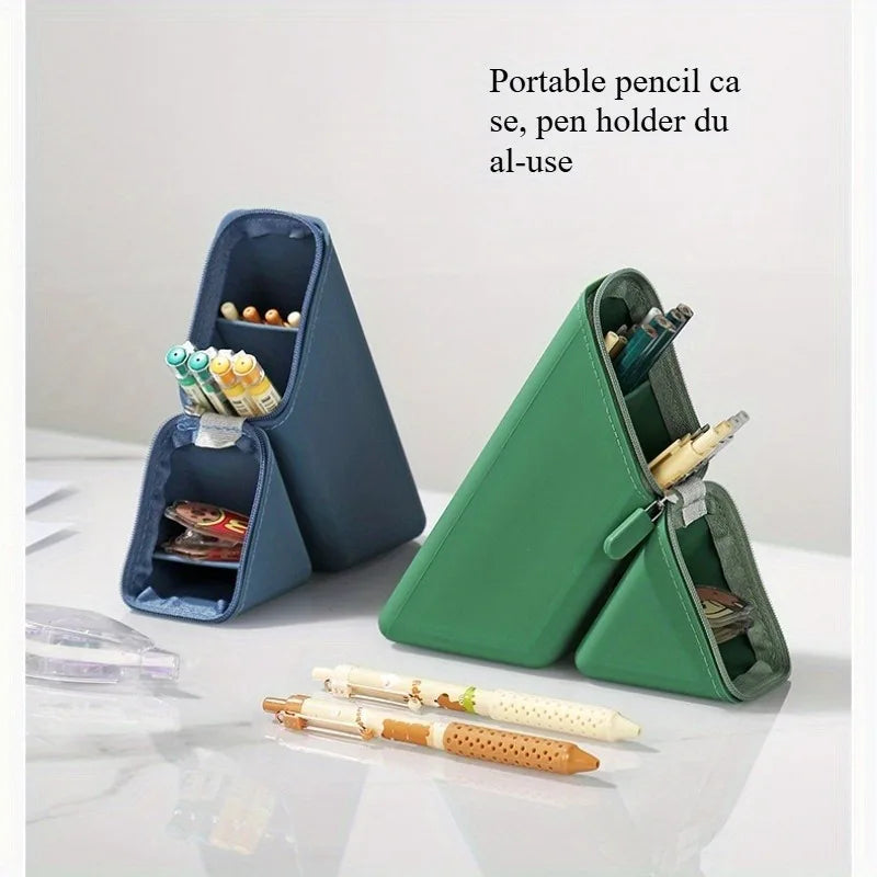 Pen Holder | Silicone | Foldable | Large Capacity Desk