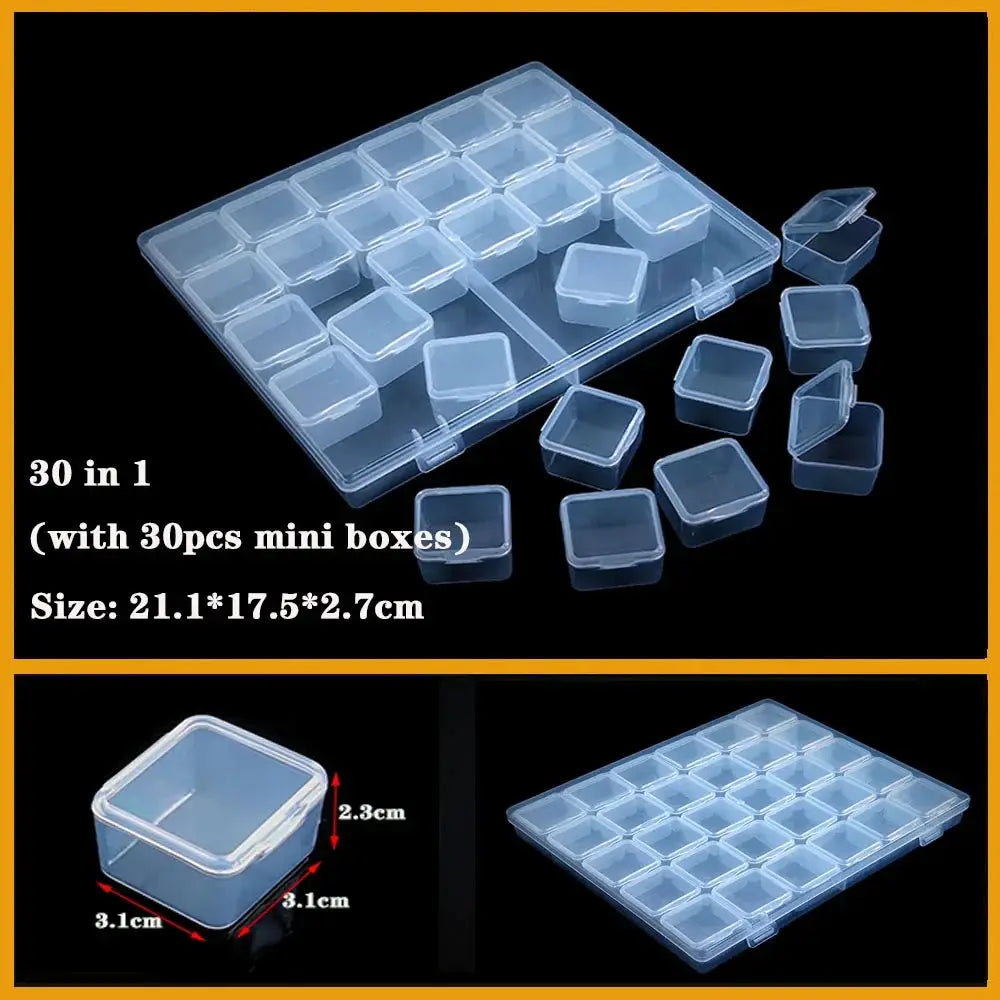 Transparent Plastic box Screw Compartment Box Jewelry Earring Display Case Container Clear Terminal Organizer Tool Storage boxes from PriceLows™