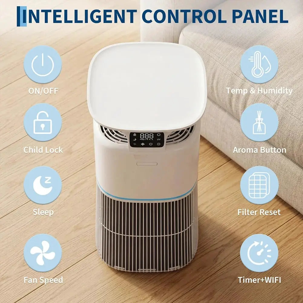 Acekool Air Purifier | H13 HEPA Filter | Smart WiFi App | Large Room Coverage