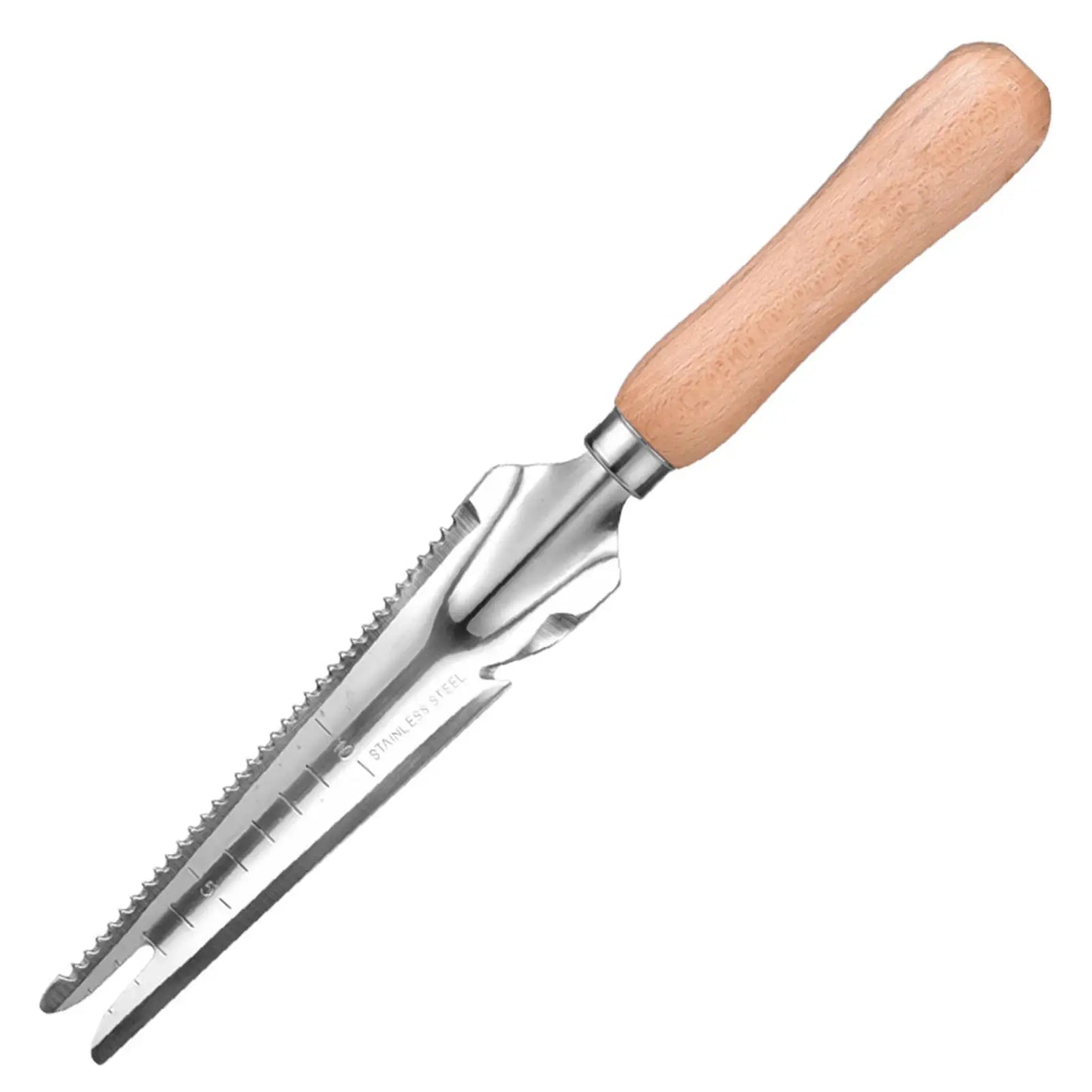 5 In 1 Hand Weeder | Premium Garden Tool | Wooden Handle | Transplanting Digging